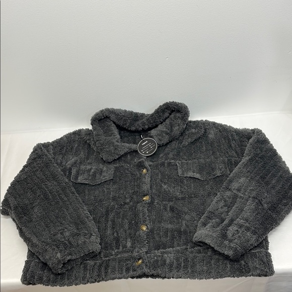 NWT Vipwest Cozy Gray women’s Jacket size 4XL fuzzy fleece plush sweater New - Picture 1 of 9